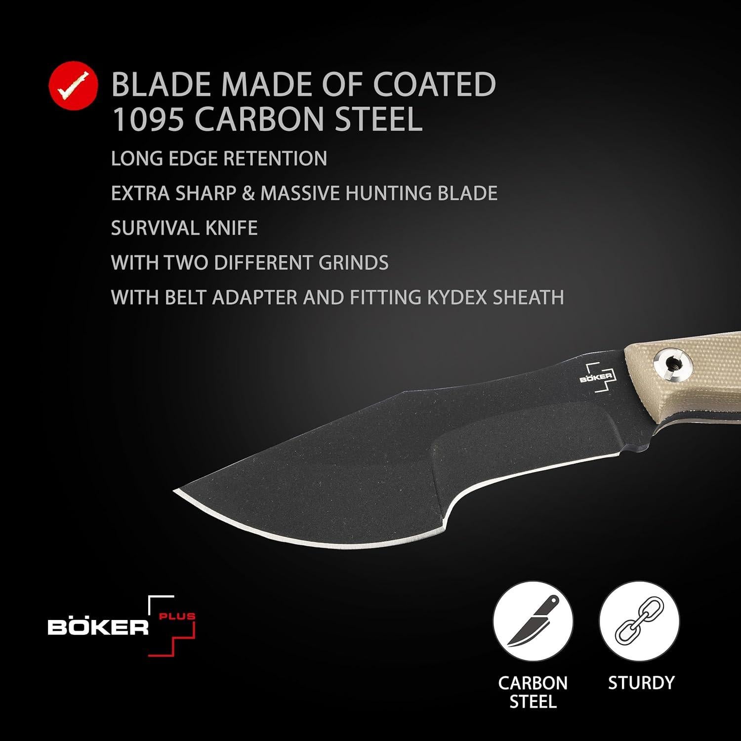 Cuchillo Fijo BÖKER PLUS Mini Tracker 2.0 con Funda Kydex