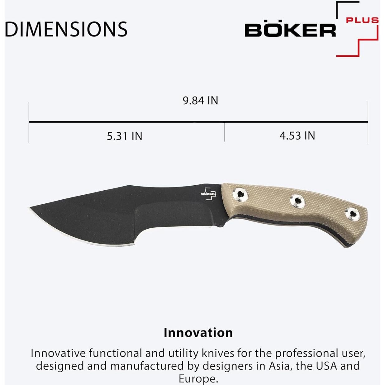 Cuchillo Fijo BÖKER PLUS Mini Tracker 2.0 con Funda Kydex