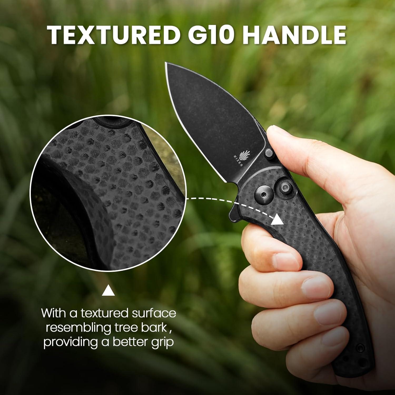 Cuchillo de bolsillo Kizer Mini Grouper Nitro-V 19.14cm G10