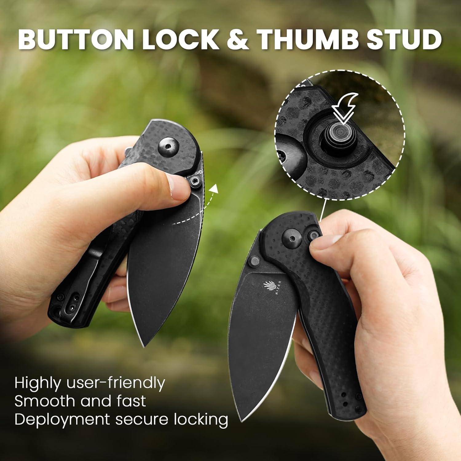 Cuchillo de bolsillo Kizer Mini Grouper Nitro-V 19.14cm G10