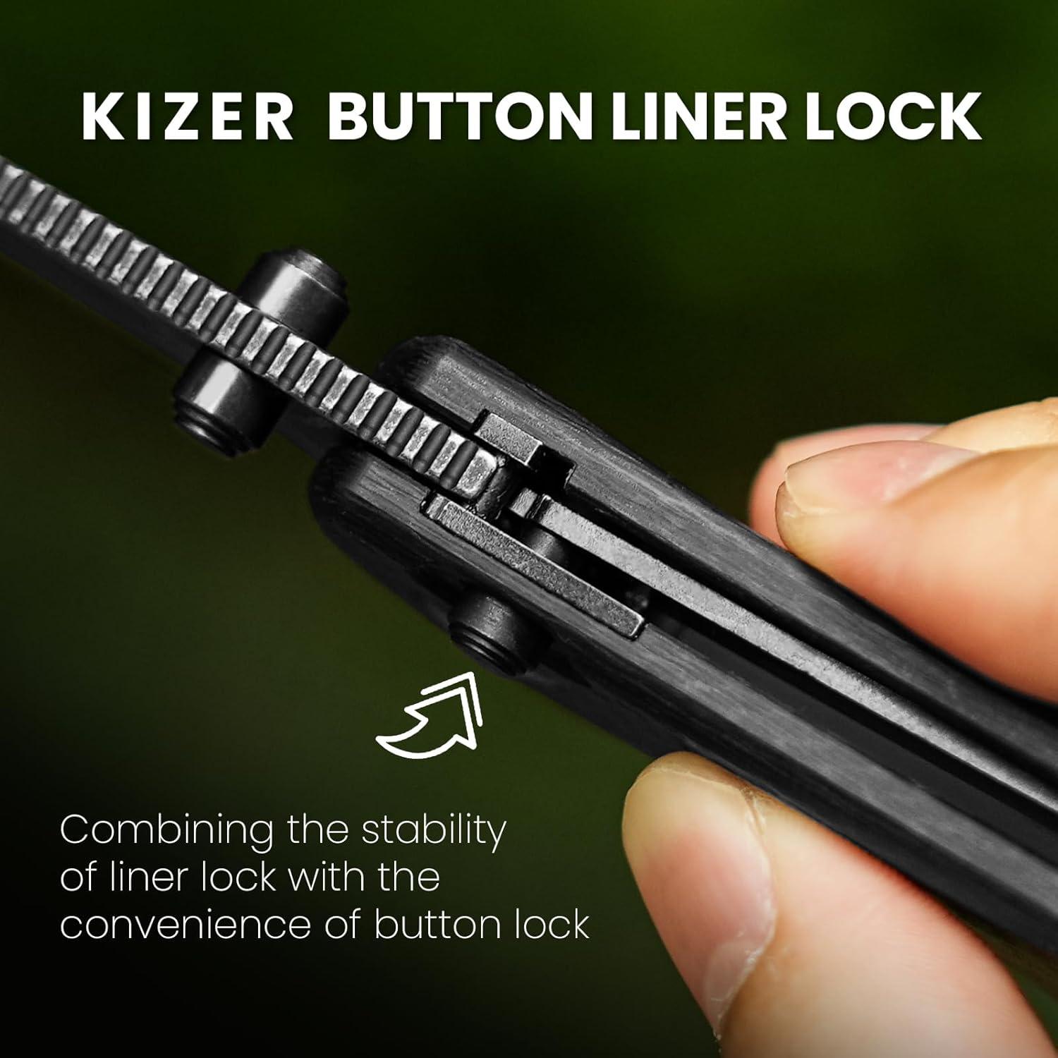 Cuchillo de bolsillo Kizer Mini Grouper Nitro-V 19.14cm G10