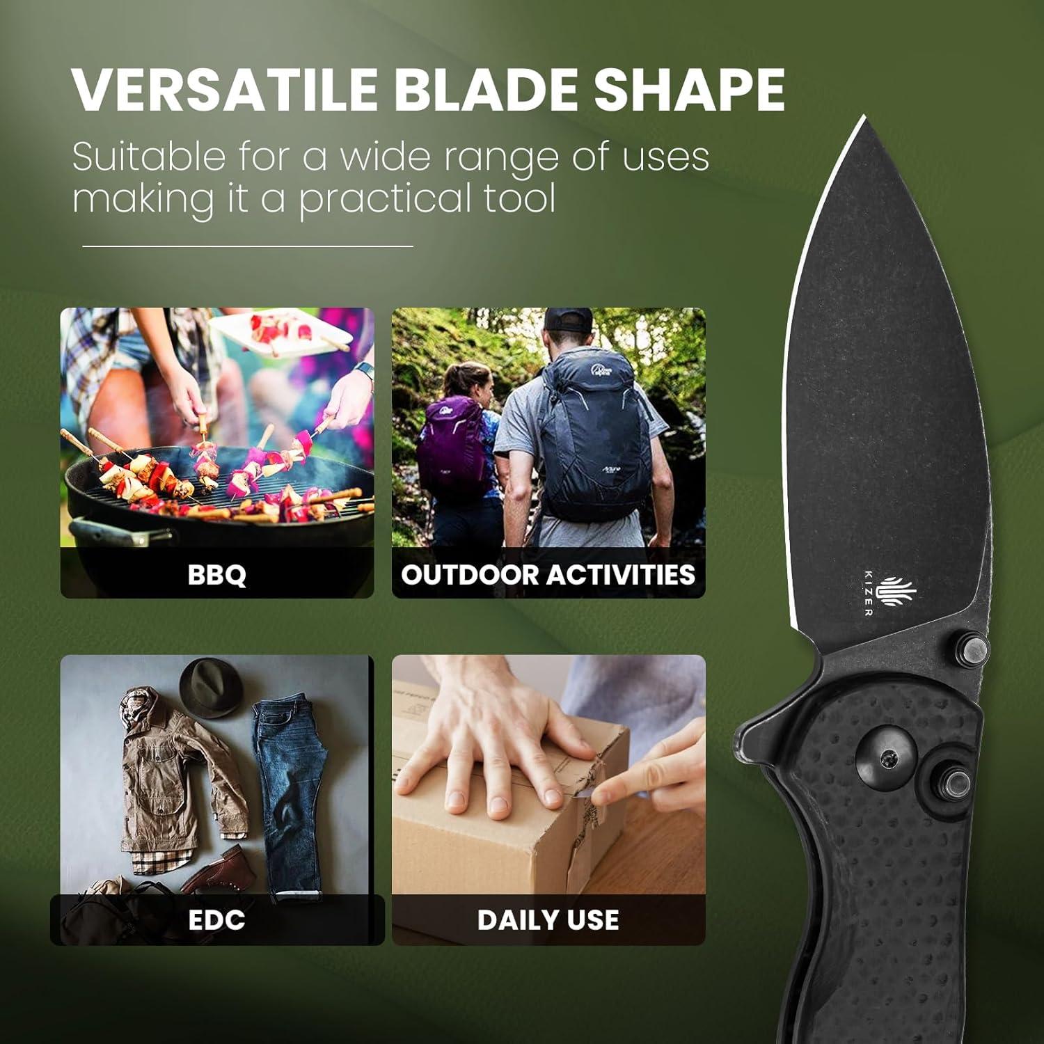 Cuchillo de bolsillo Kizer Mini Grouper Nitro-V 19.14cm G10