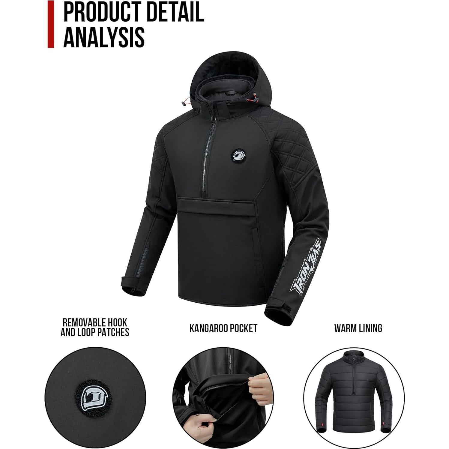 Chaqueta de Motocicleta IRON JIA'S 3 en 1 con Armadura CE M