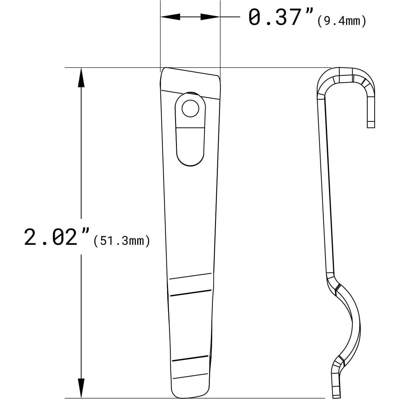 Clip de bolsillo de titanio Flytanium para cuchillo Boker Kalashnikov