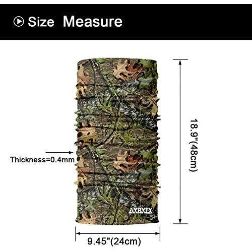 AXBXCX Bandana Tubular Camuflaje Multifuncional 2 Piezas