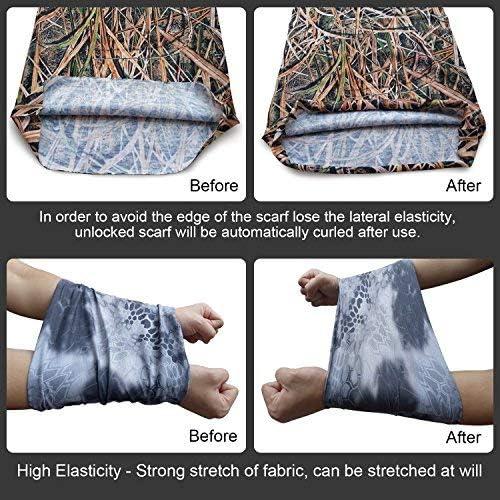 AXBXCX Bandana Tubular Camuflaje Multifuncional 2 Piezas