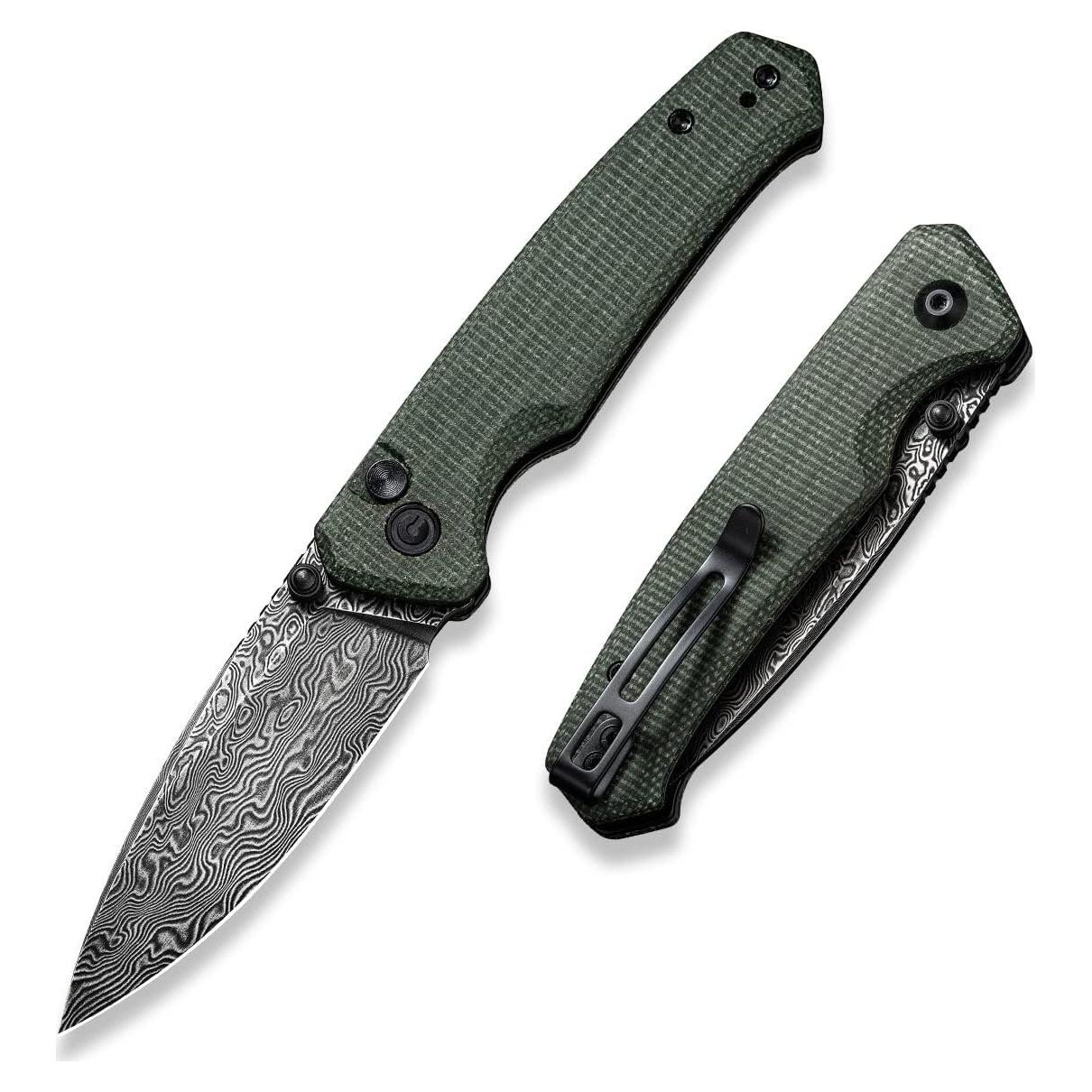 Cuchillo Plegable CIVIVI Altus Damasco 7.54 cm Verde