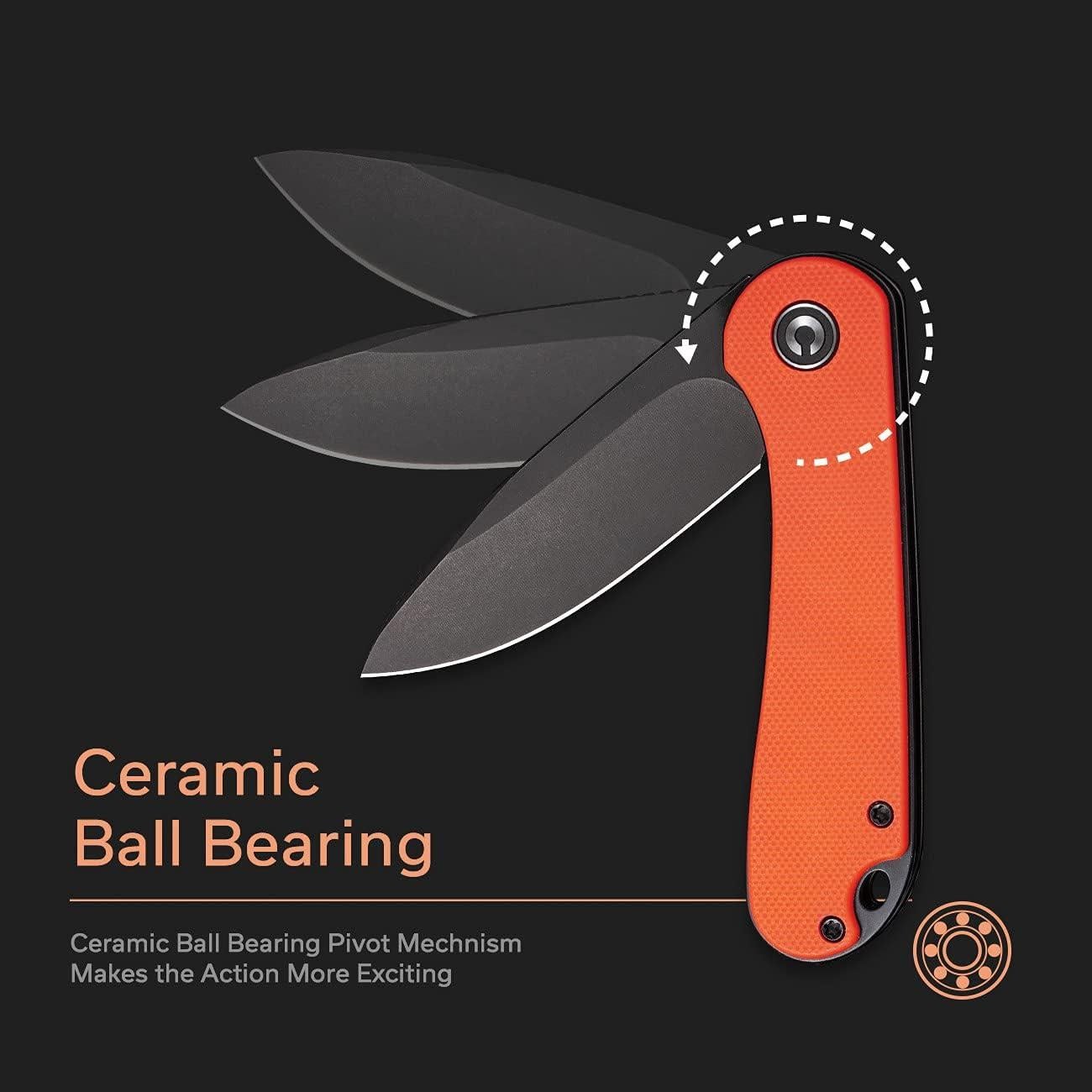 Cuchillo Plegable CIVIVI Elementum D2 Mango G10 Naranja 7.52 cm