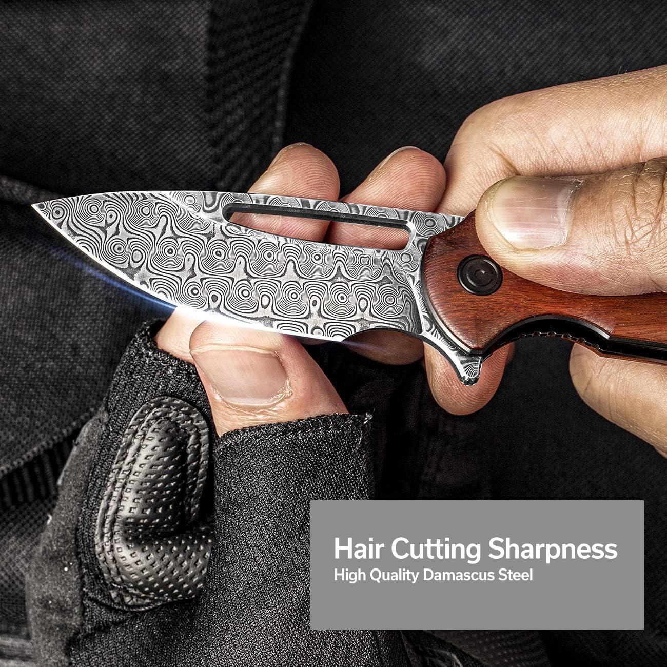 Cuchillo Plegable CIVIVI Odium Damasco 6.73 cm Mango Madera