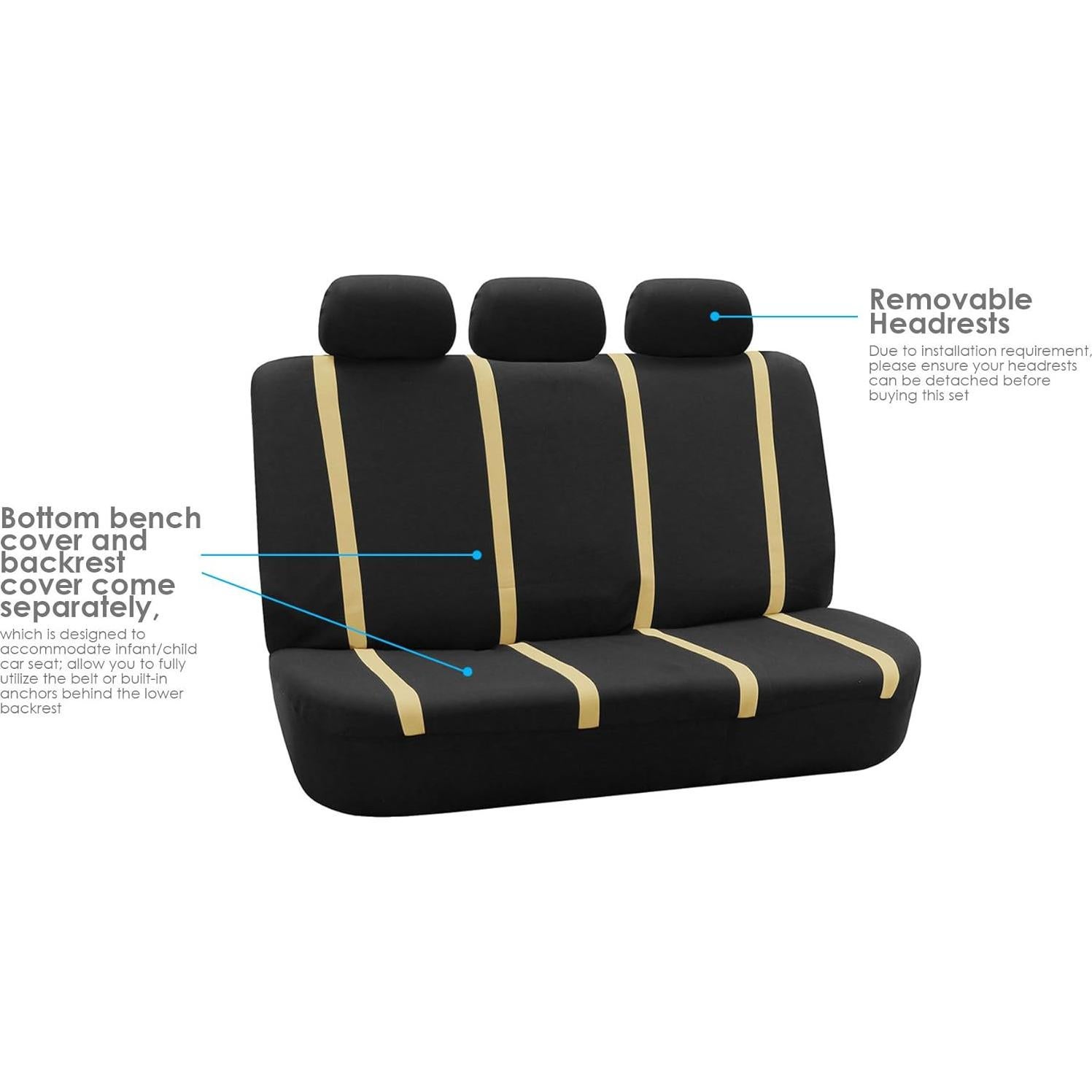 Fundas de Asiento de Coche FH Group Beige Universales