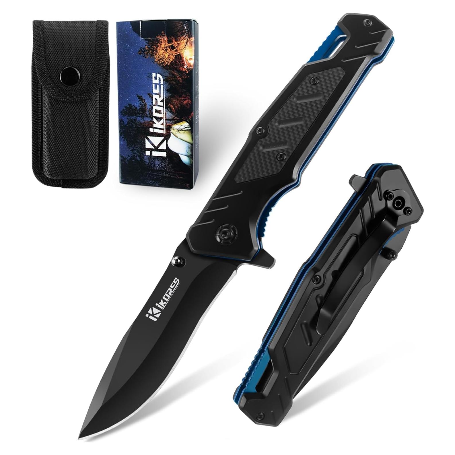 Cuchillo Plegable IKORES 22 cm Acero Inoxidable Mango G10