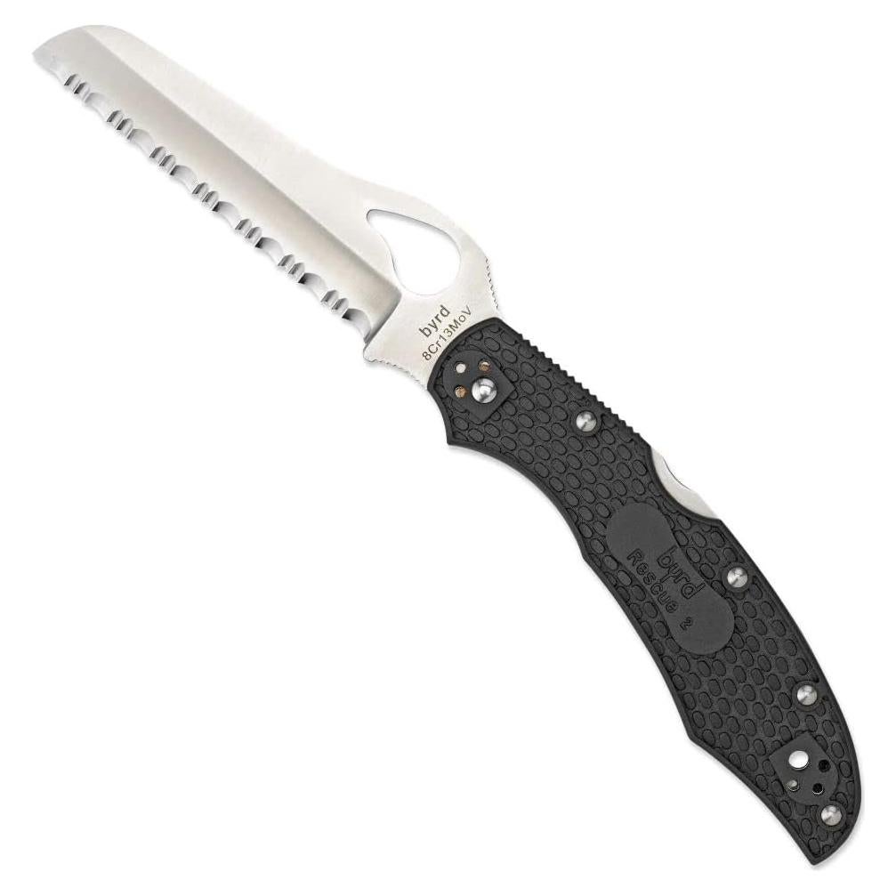Cuchillo de Rescate Spyderco Cara Cara 2 Negro 9.86 cm Serrado