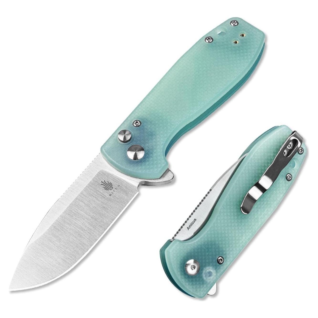 Cuchillo EDC Kizer Amicus 9Cr18MoV 7.5 cm Plegable con Clip