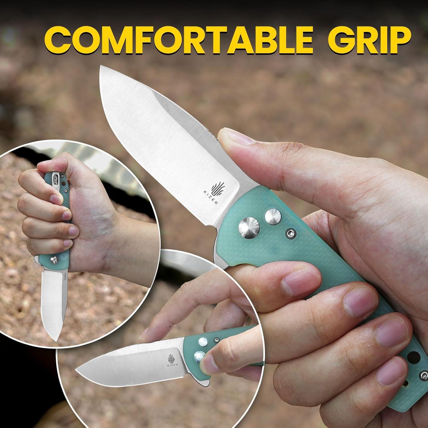 Cuchillo EDC Kizer Amicus 9Cr18MoV 7.5 cm Plegable con Clip