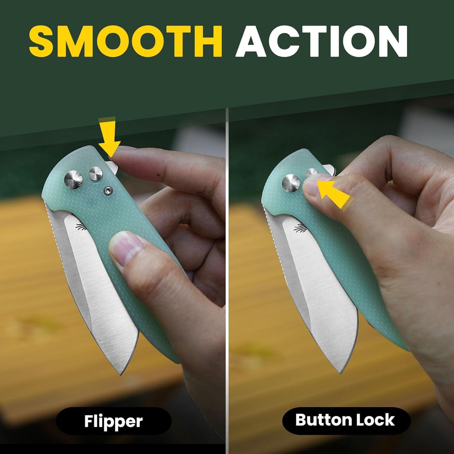 Cuchillo EDC Kizer Amicus 9Cr18MoV 7.5 cm Plegable con Clip