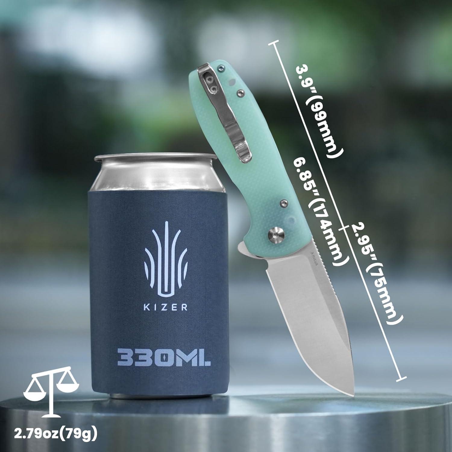 Cuchillo EDC Kizer Amicus 9Cr18MoV 7.5 cm Plegable con Clip