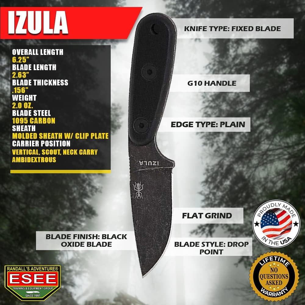 Cuchillo ESEE Izula-B-BO 15.88 cm Acero Carbono con Funda
