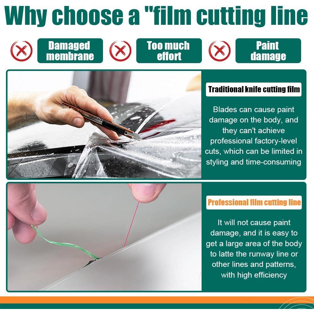 Cinta de Corte de Películas QZTYTY 10M Verde para Automóviles