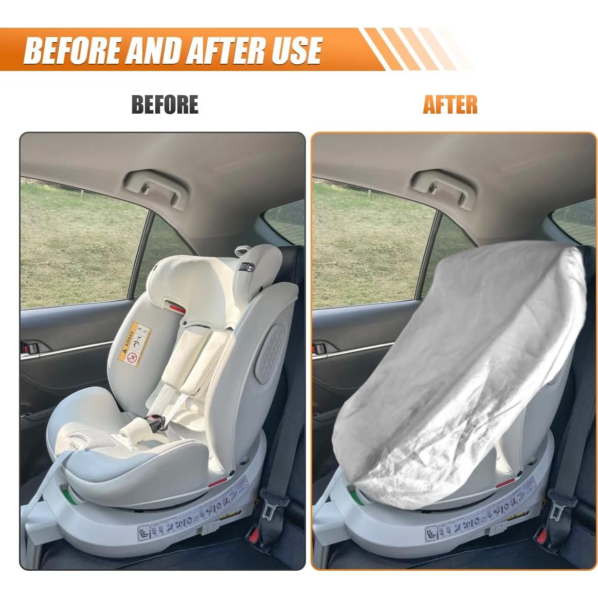 Cubierta de Sombra para Asiento de Auto Bebé DUSCOKE Plata 112x99cm