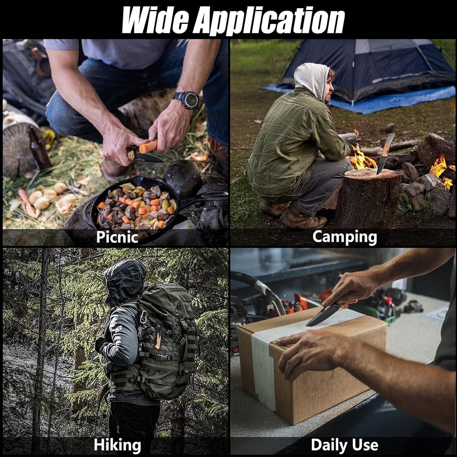 Cuchillo de bolsillo FLISSA plegable acero SANDVIK 14C28N 11.43 cm