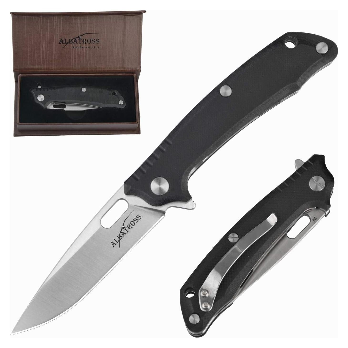 Cuchillo Plegable ALBATROSS FK005 con Hoja de Acero D2 y Mango G10