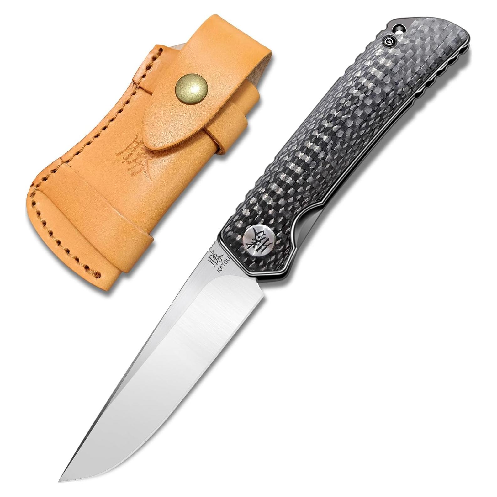 Cuchillo Plegable KATSU 154CM 8.89cm Mango Fibra Carbono
