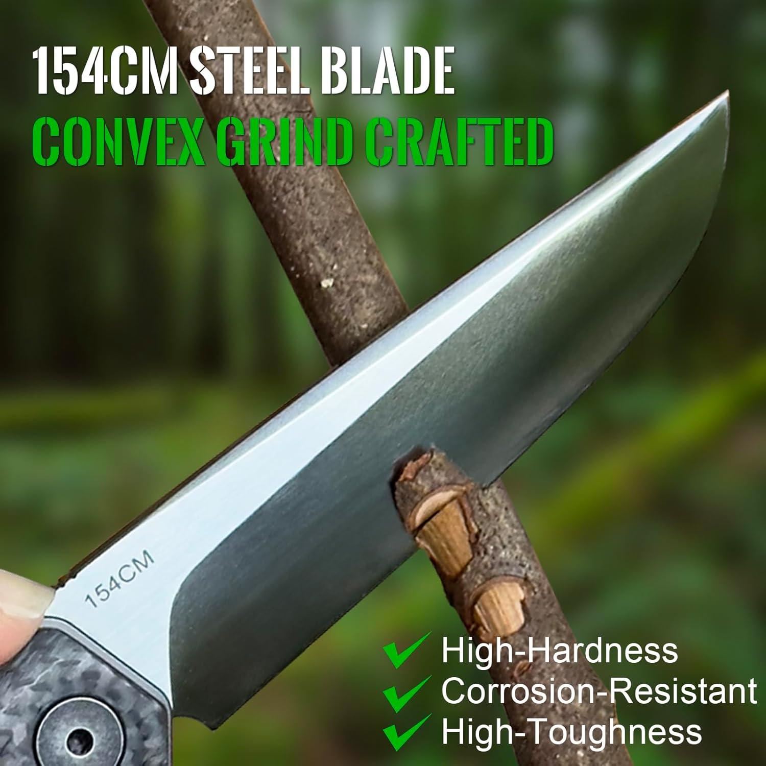 Cuchillo Plegable KATSU 154CM 8.89cm Mango Fibra Carbono