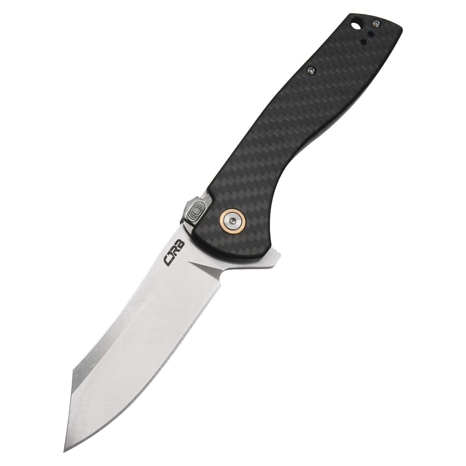 Cuchillo Plegable CJRB Kicker D2 21cm Mango Fibra Carbono