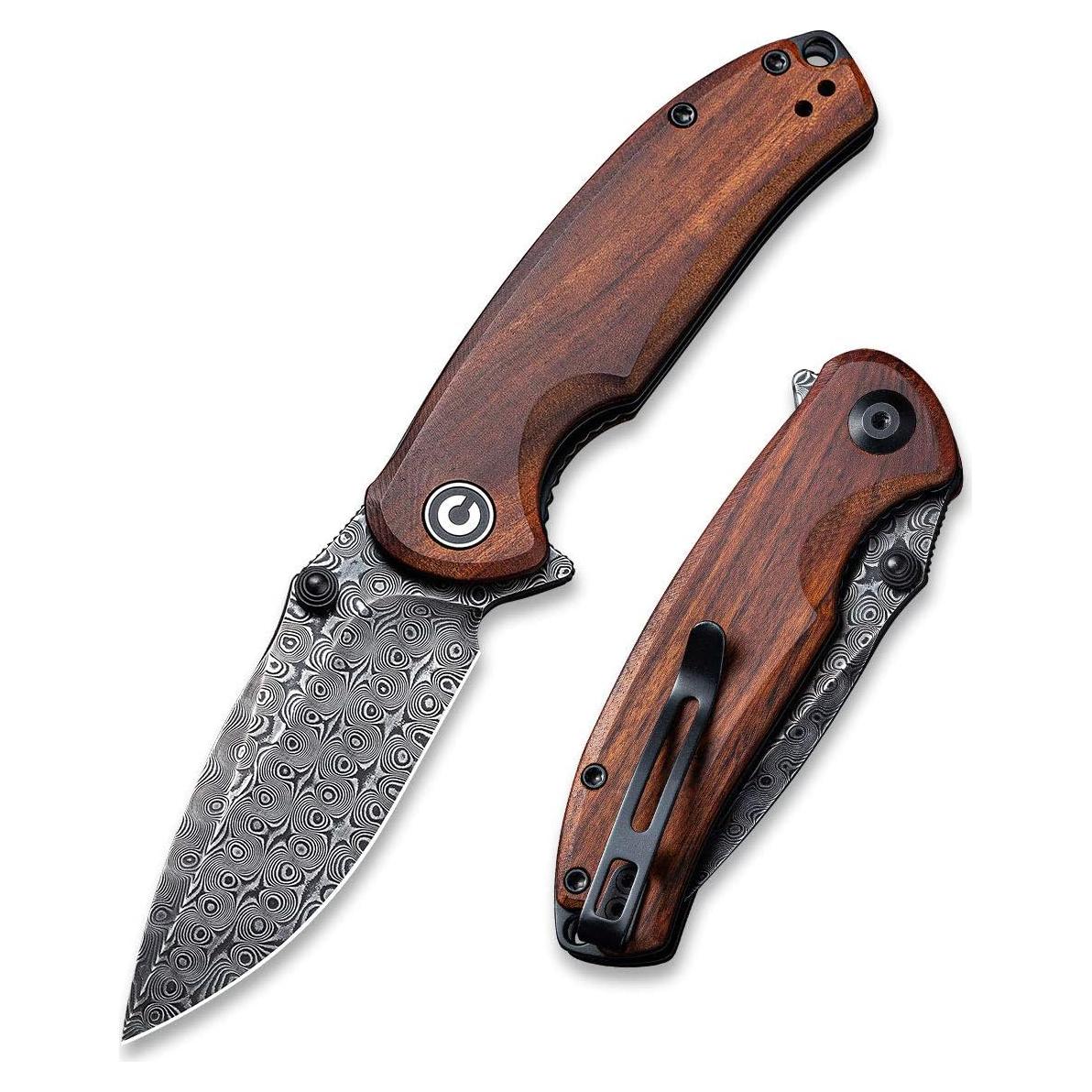 Cuchillo de Bolsillo CIVIVI Pintail Damasco 7.54 cm Mango Madera