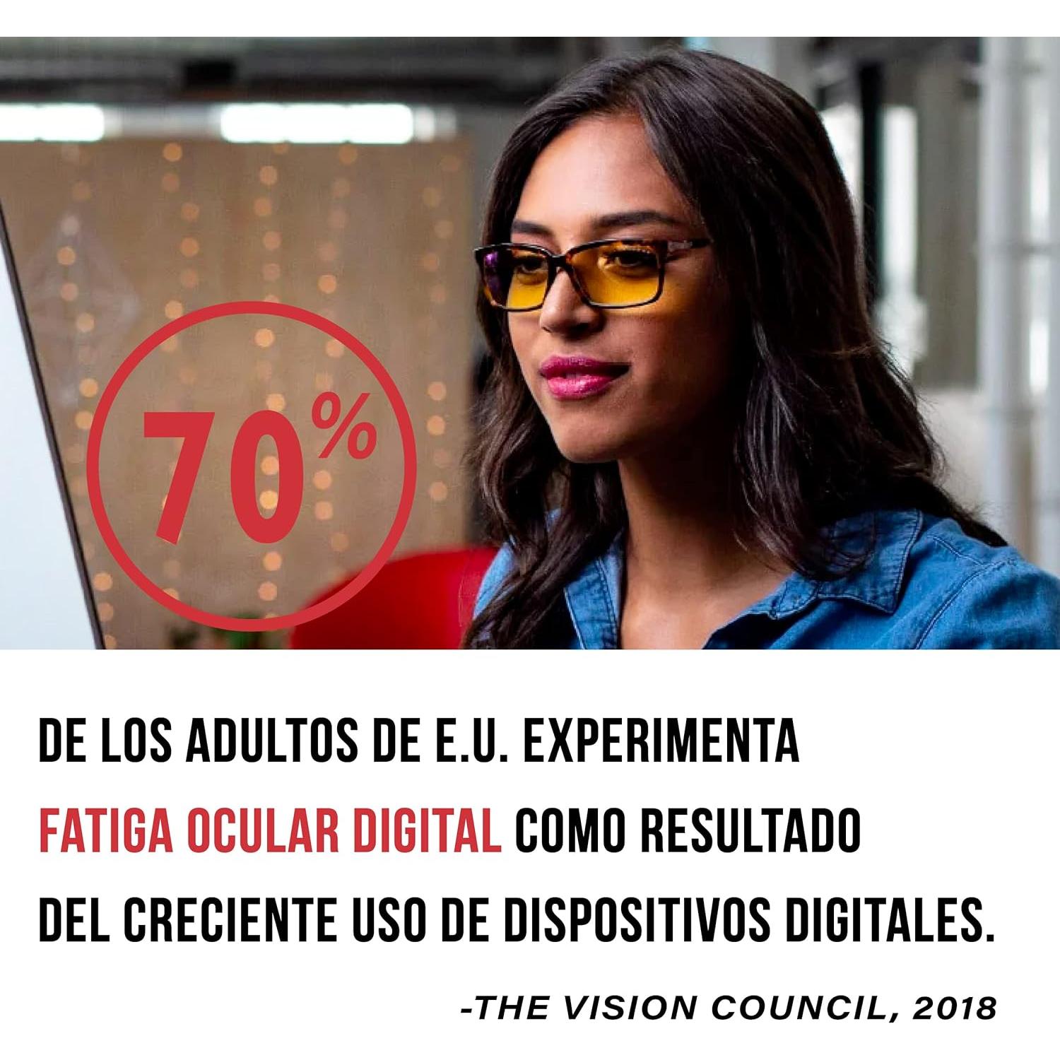 Gafas GUNNAR Onyx - Bloqueo Luz Azul - Juego y Computadora