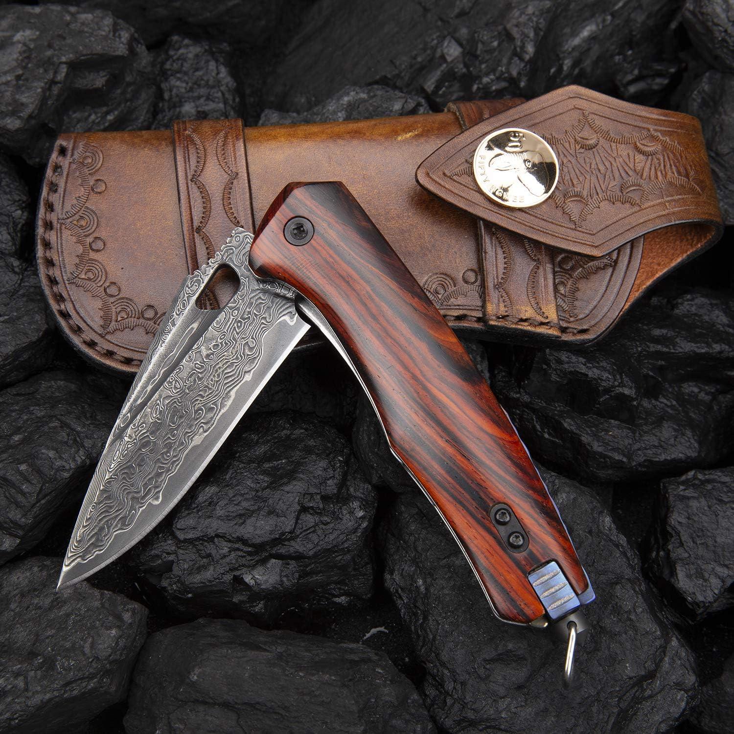 Cuchillo Plegable EDC SPIRIT DEED Acero Damasco 21.34 cm