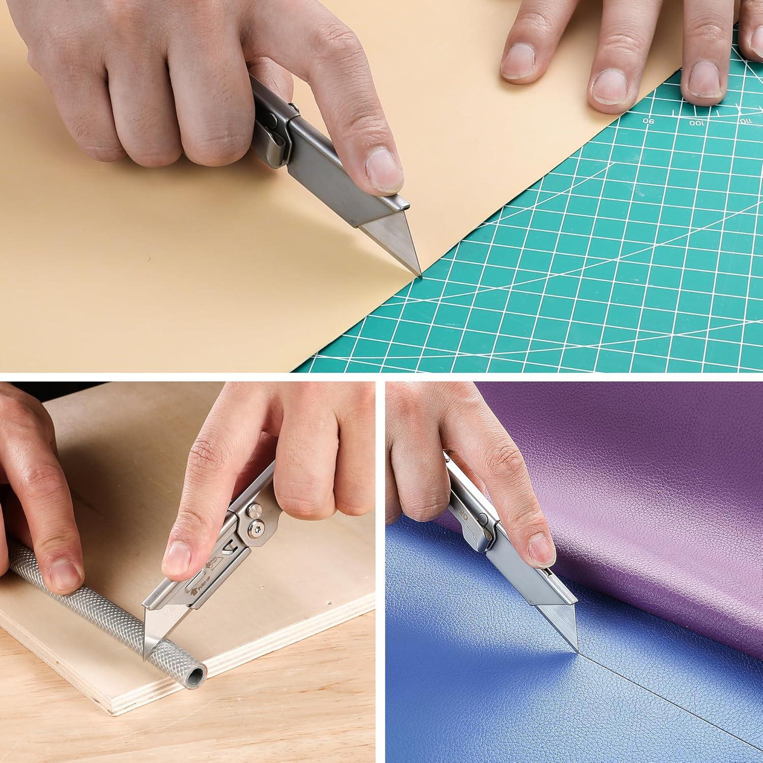 Cuchillo Utilitario Plegable WORKPRO 2PCS con 10 Cuchillas Extra