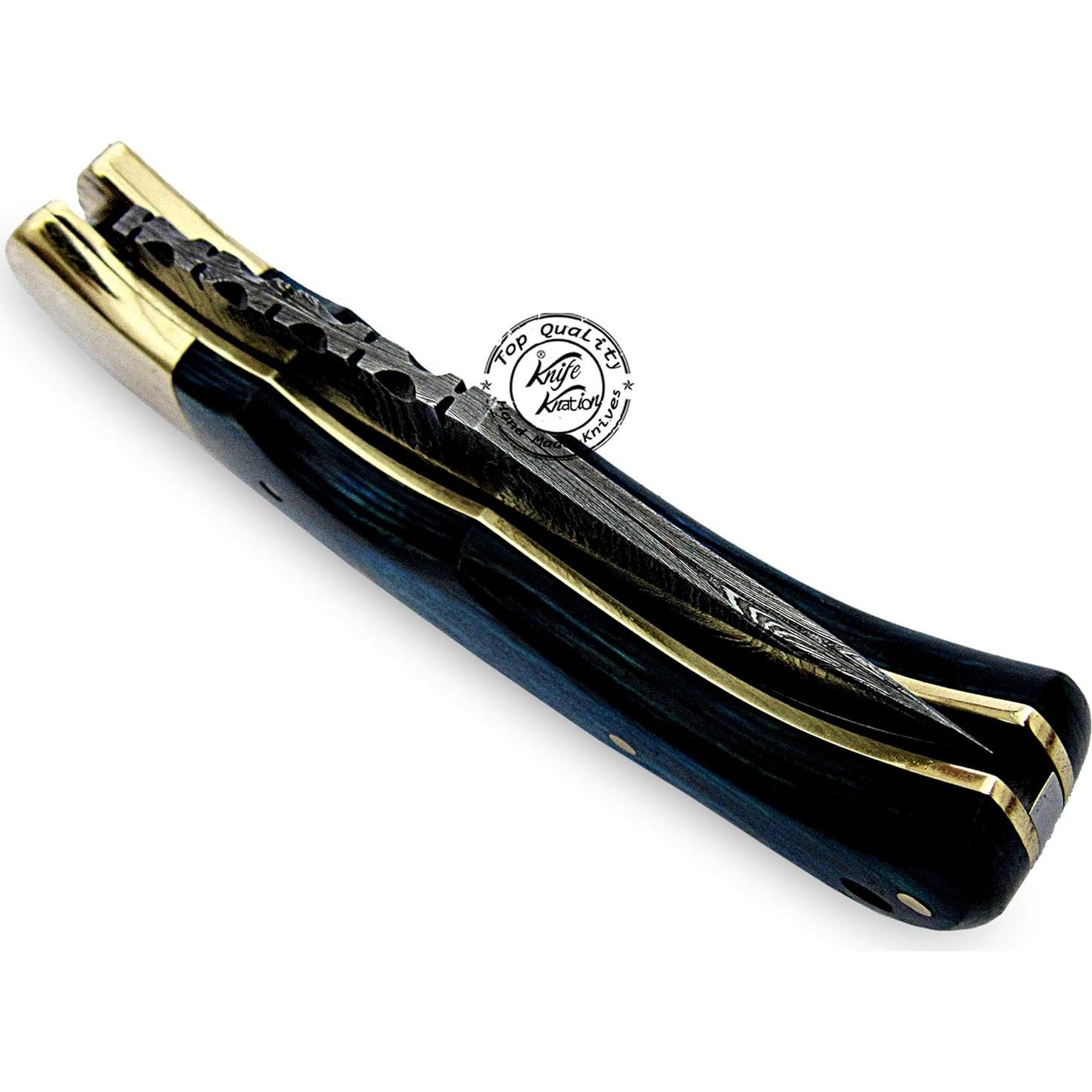 Cuchillo Plegable de Acero Damasco Knife Knation 16.5 cm