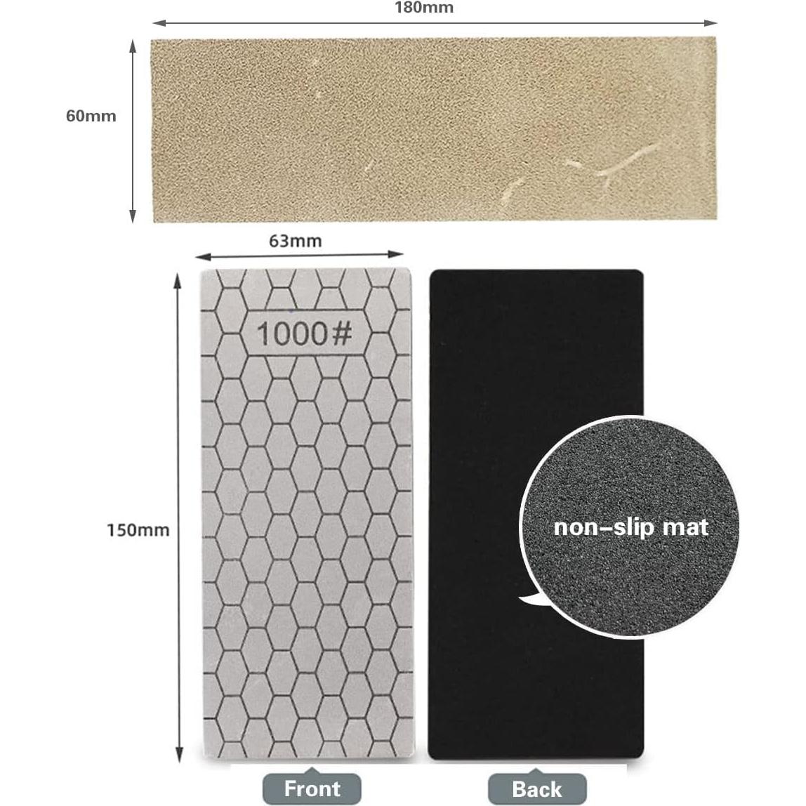 Juego de 11 Piedras de Afilar Diamante SUWAJUME con Guía