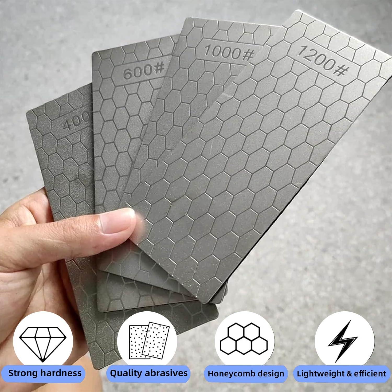 Juego de 11 Piedras de Afilar Diamante SUWAJUME con Guía