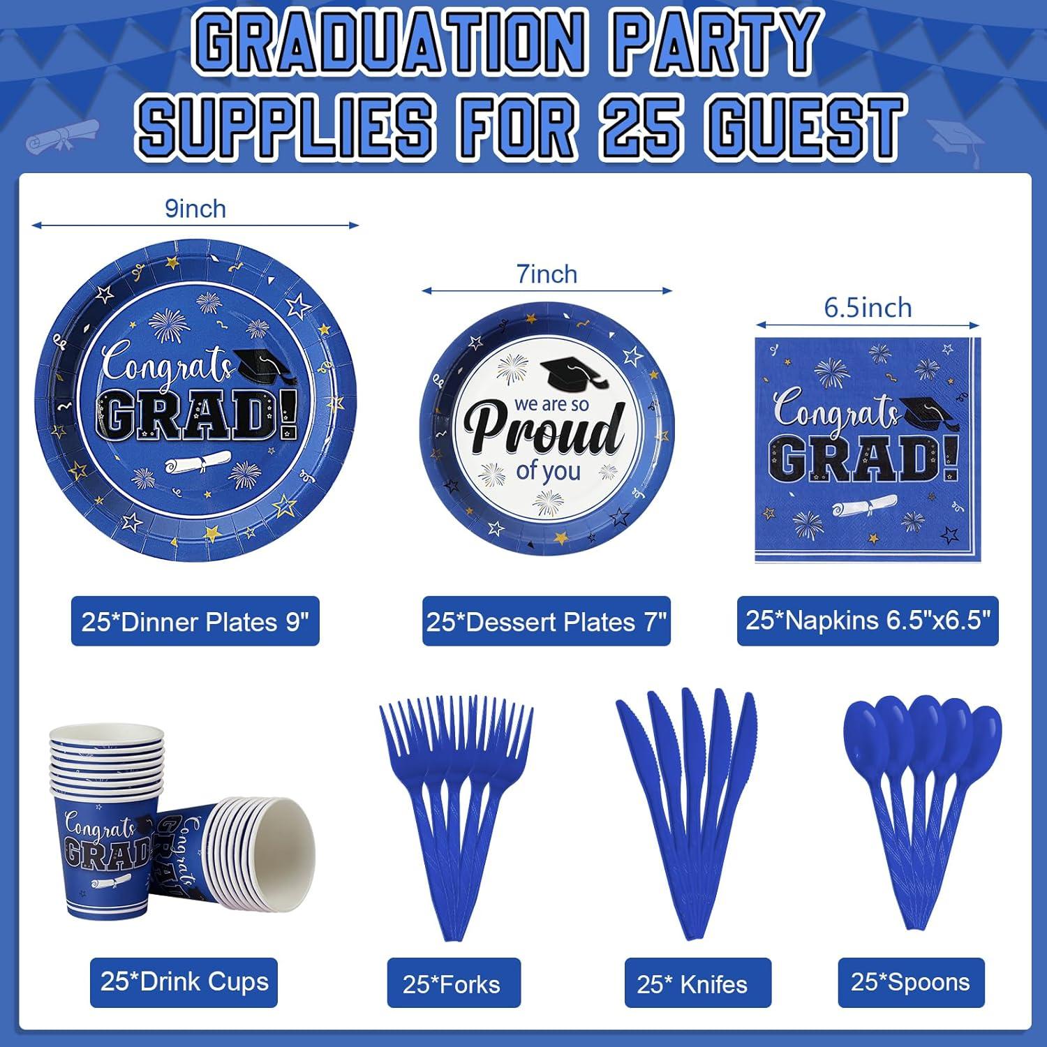 Suministros de Fiesta de Graduación 2025 - Juego para 25 Personas