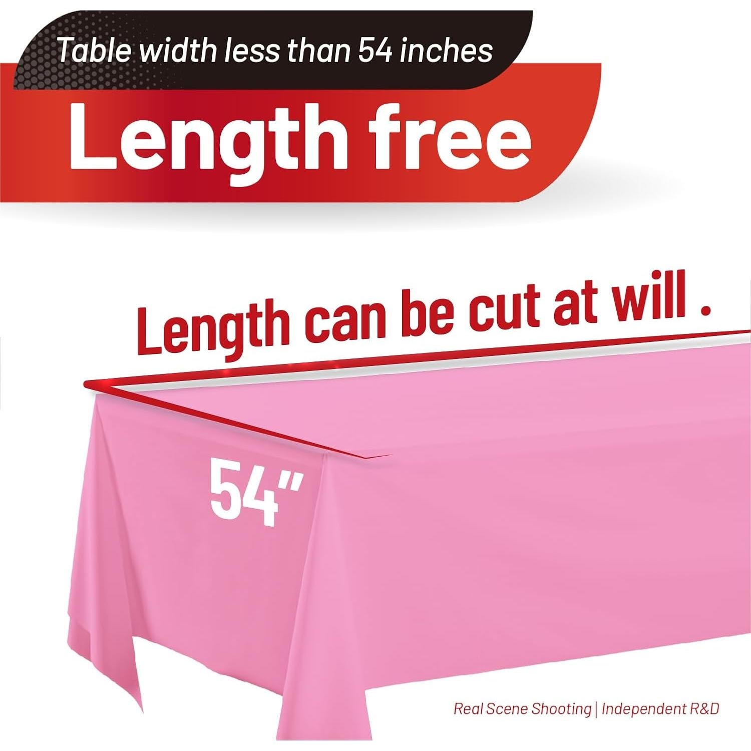 Mantel Desechable Rosa Airbin 33.53m PEVA para Fiestas