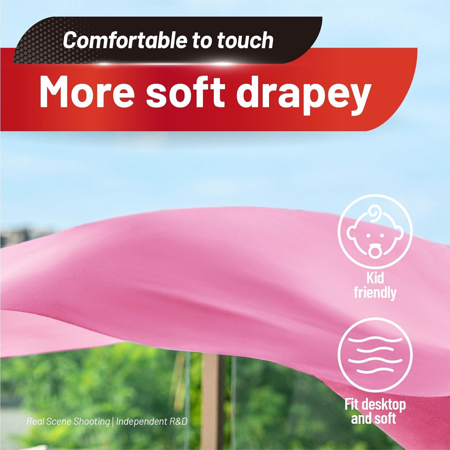 Mantel Desechable Rosa Airbin 33.53m PEVA para Fiestas