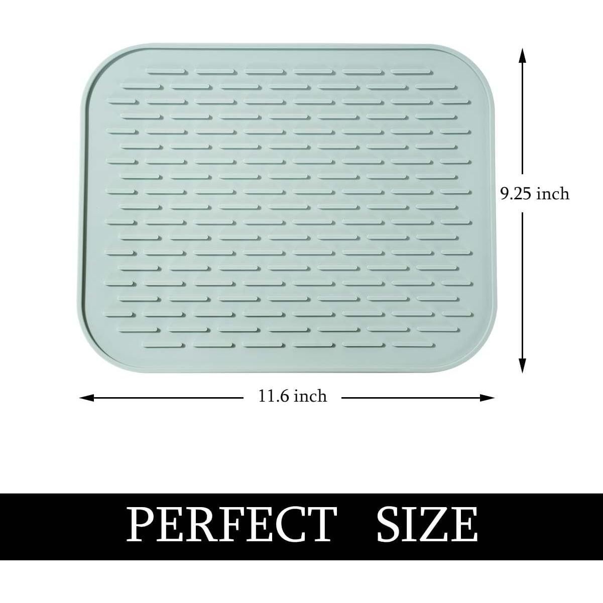 Alfombrilla de Secado de Platos Silicona Lingchuan Verde 29.2x23.1cm