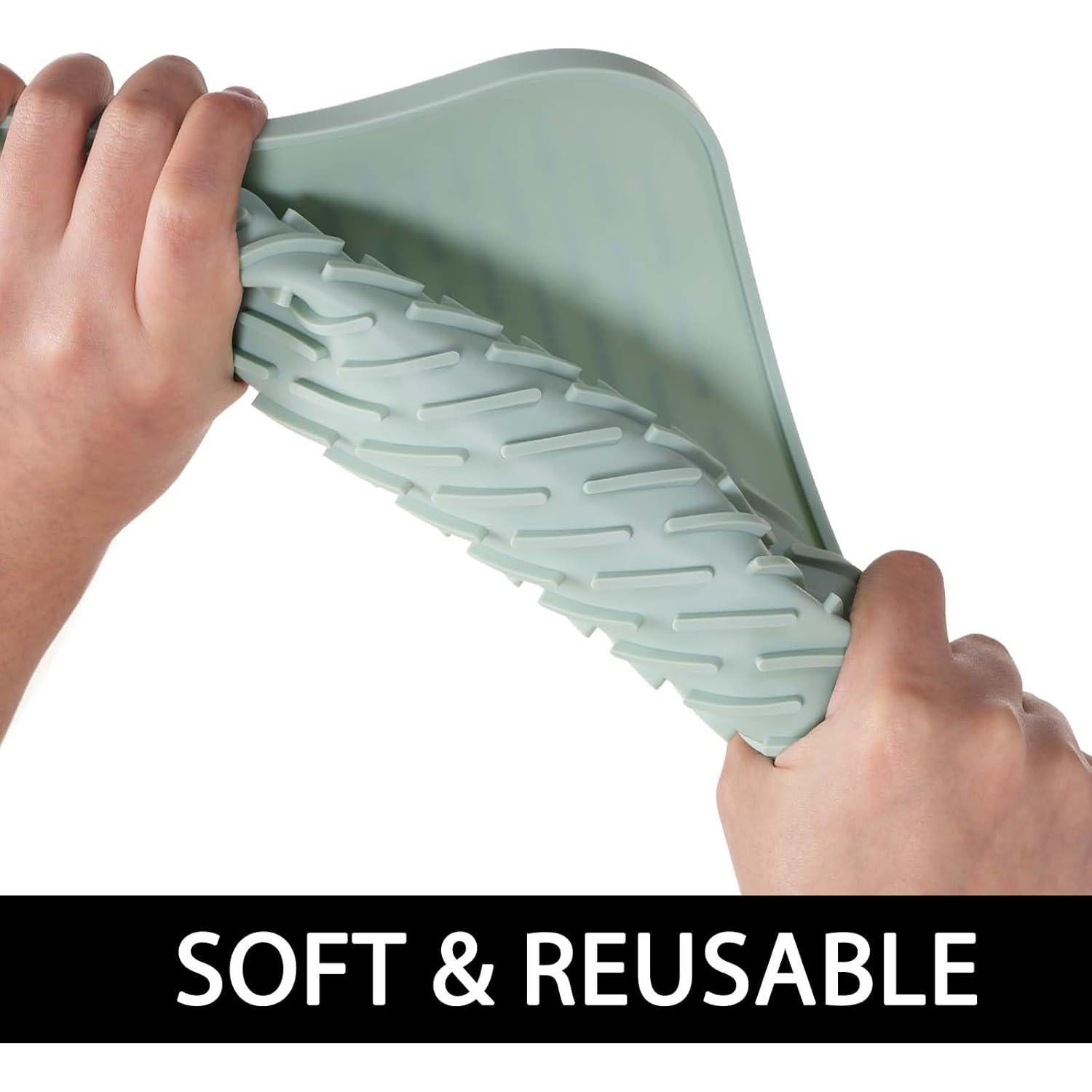 Alfombrilla de Secado de Platos Silicona Lingchuan Verde 29.2x23.1cm