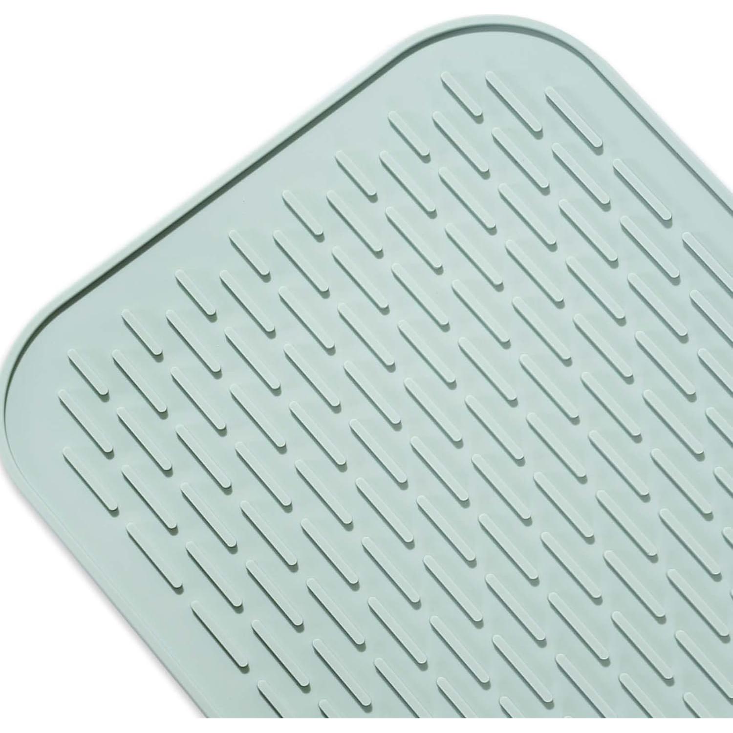 Alfombrilla de Secado de Platos Silicona Lingchuan Verde 29.2x23.1cm