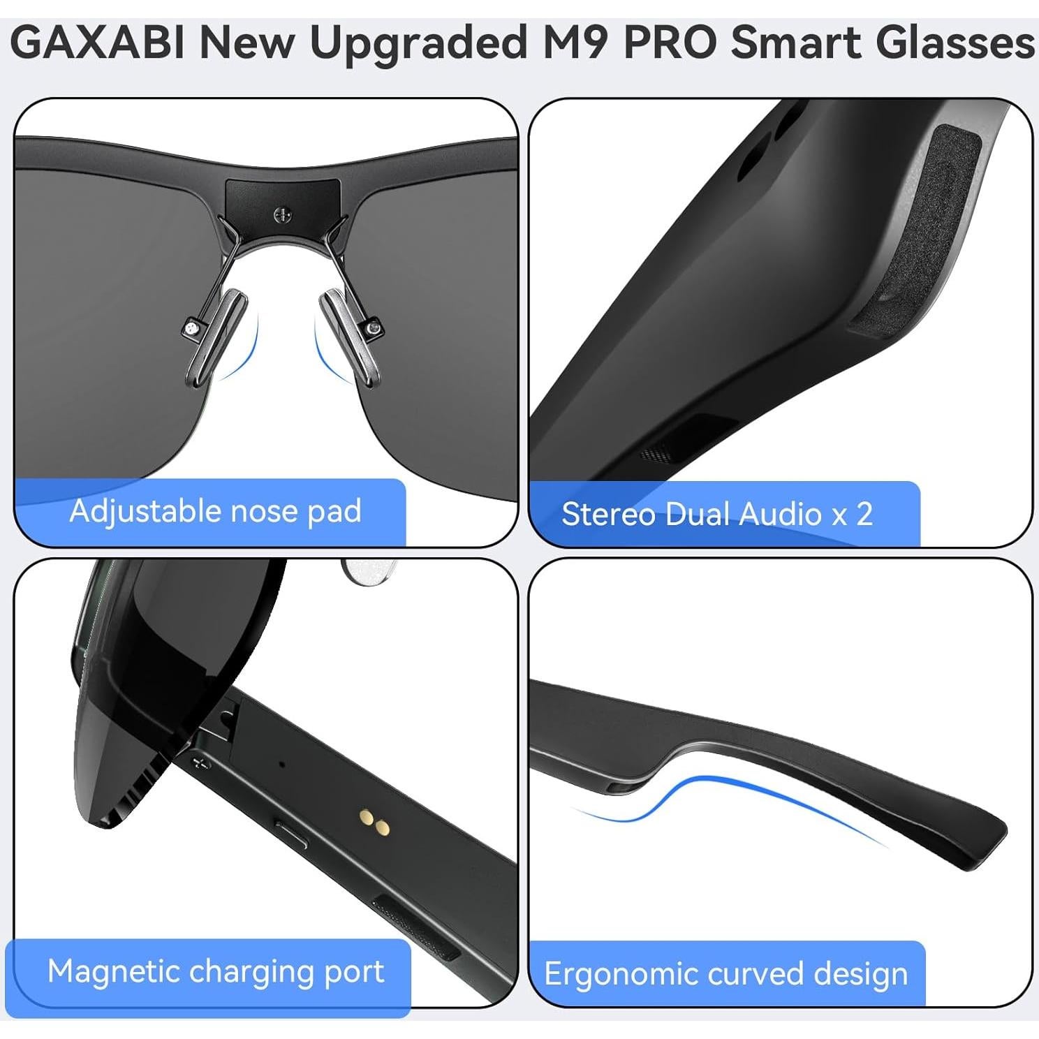 Gafas Inteligentes GAXABI M9 Pro Bluetooth UV400 Polarizadas