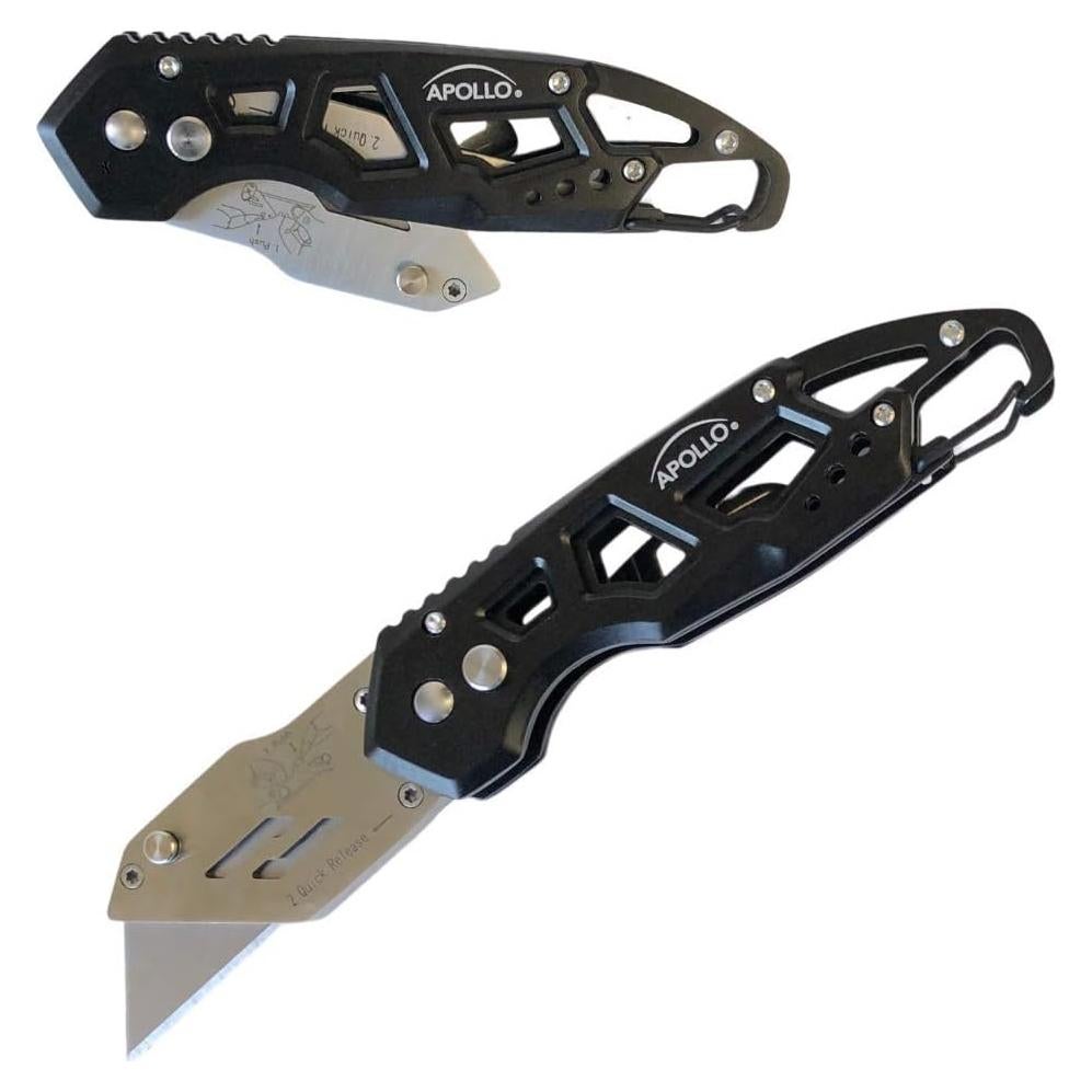 Cuchillo Utilitario Plegable Apollo Tools DT5017 - Negro