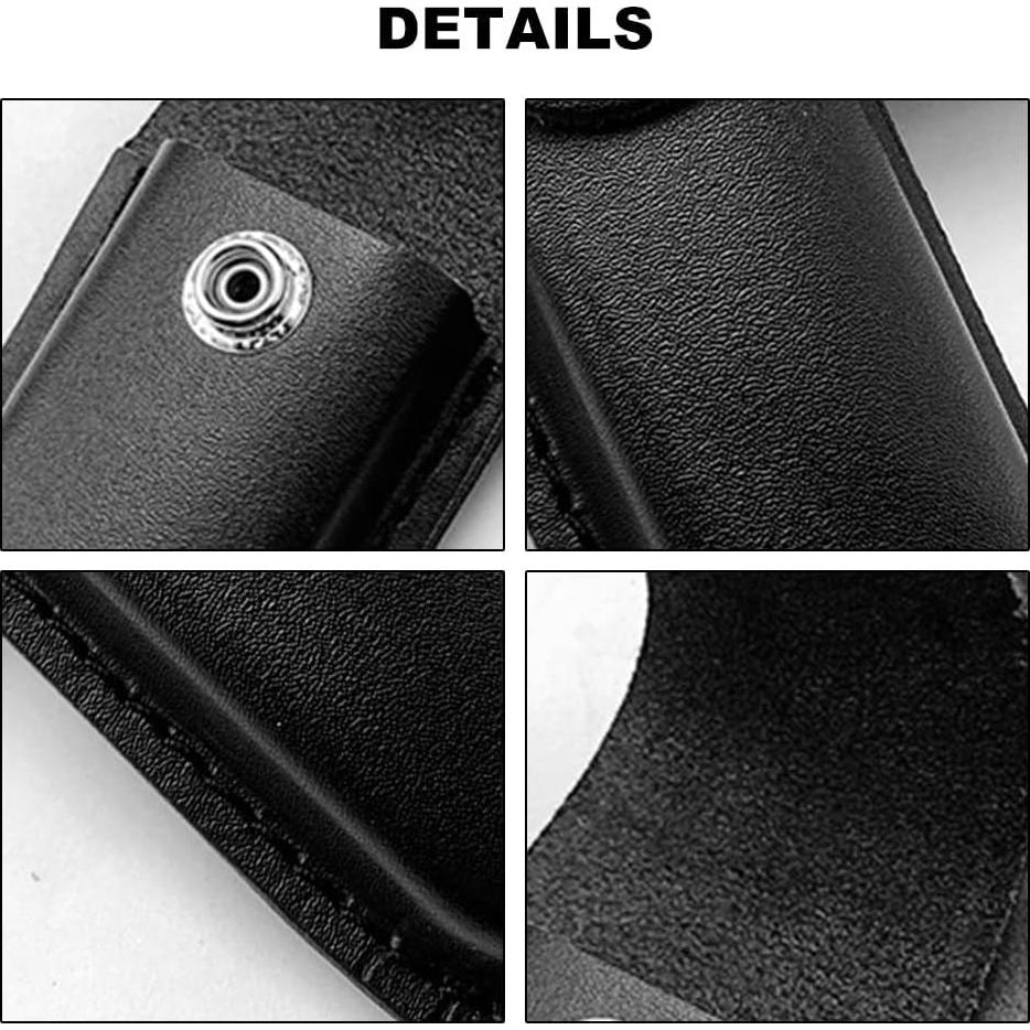 Funda de Cuchillo DONGKER de Cuero Plegable 13.2cm Negro