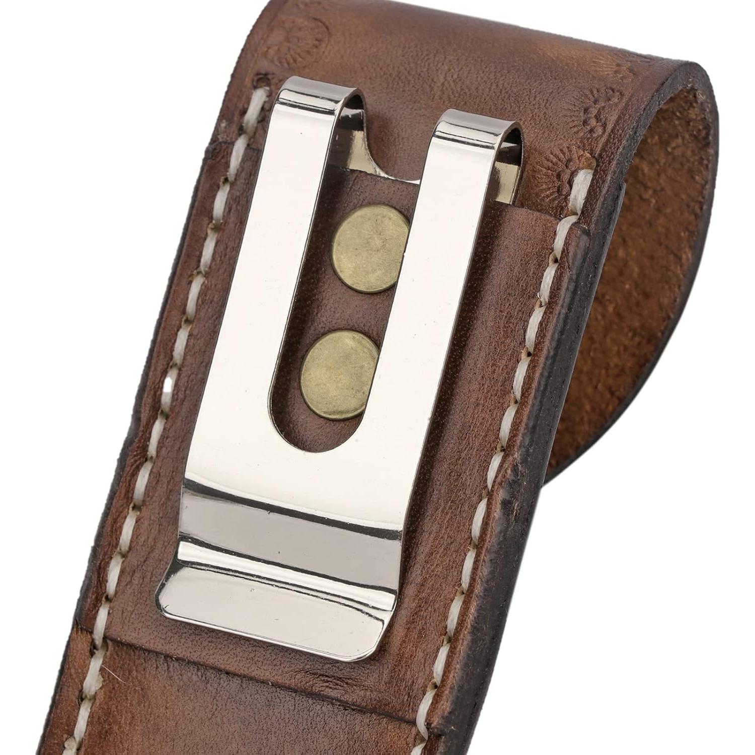 Funda de Cuchillo Plegable de Cuero TOURBON Lp00279 para Cinturón