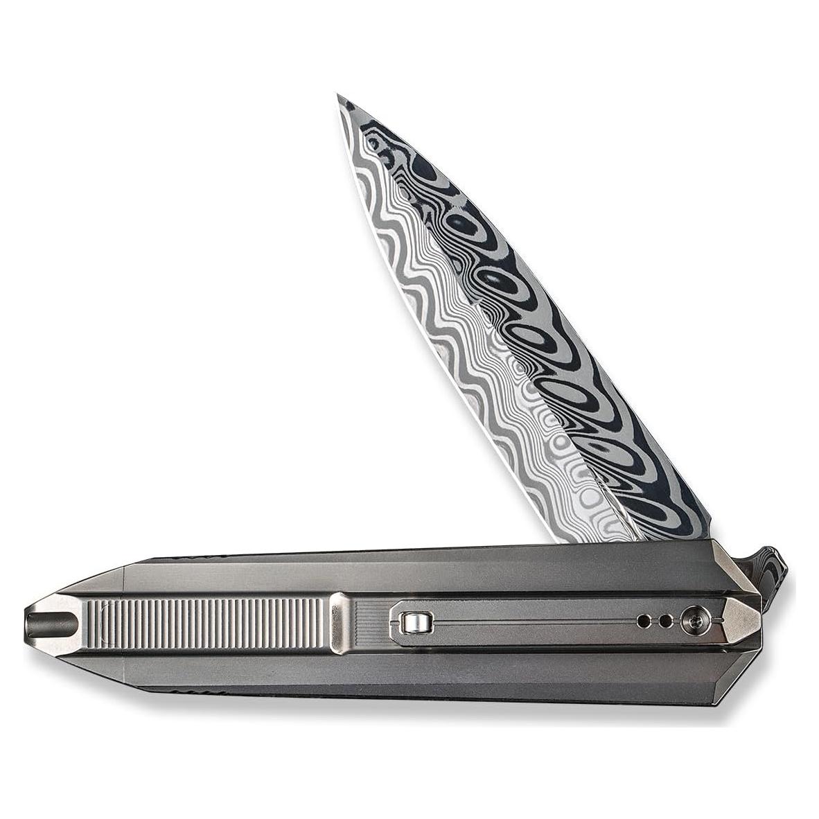 Cuchillo WE Knife WE22032DS1 Damasco 9.53cm Titanio