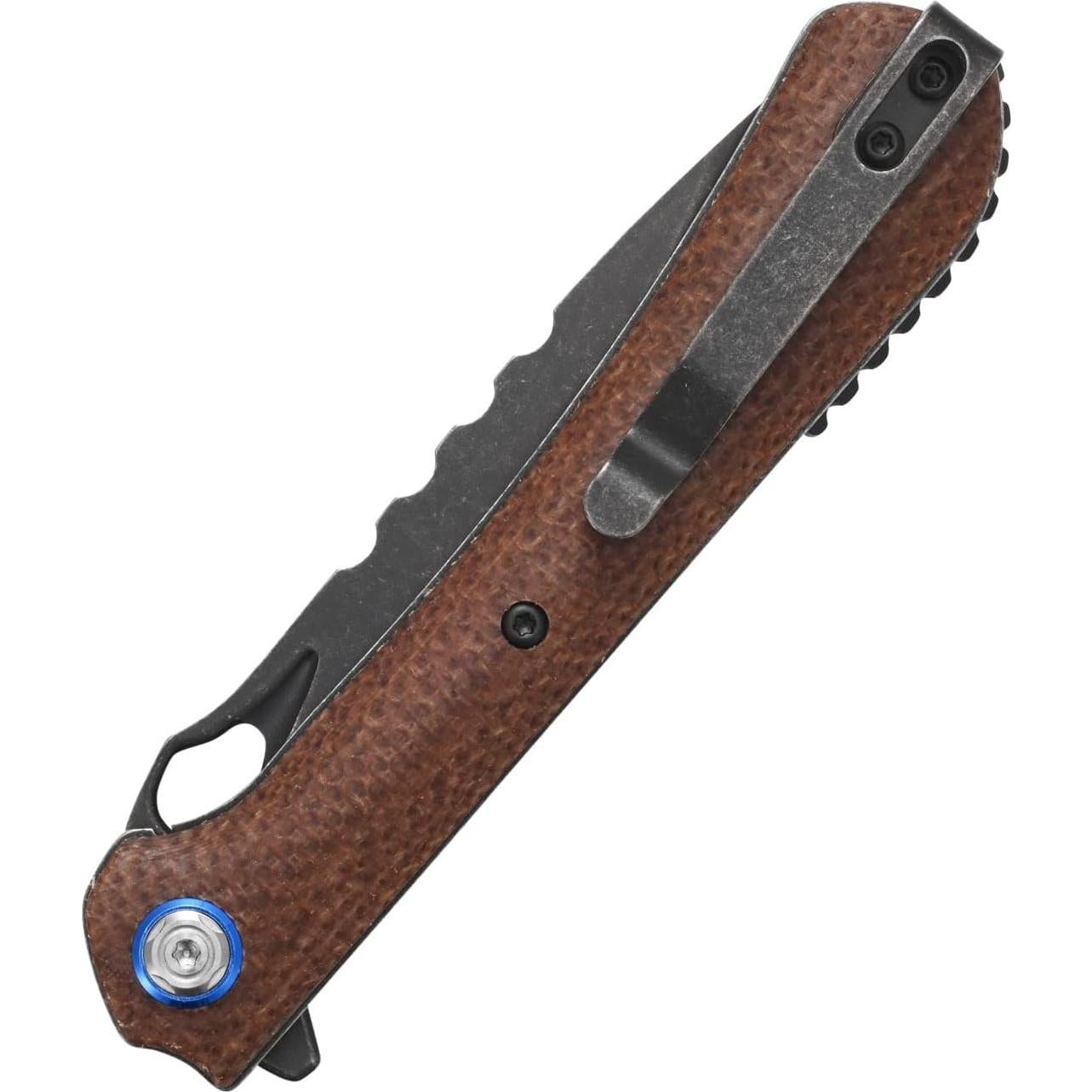 Cuchillo Plegable Sitivien ST145 Acero 14C28N Mango Micarta