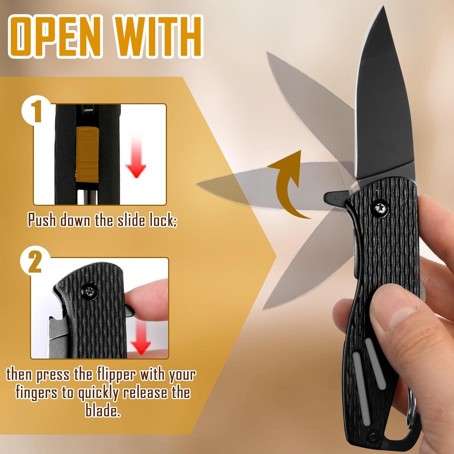 Cuchillo Plegable BARRYSAIL BS-6175P con Bloqueo y Abrebotellas