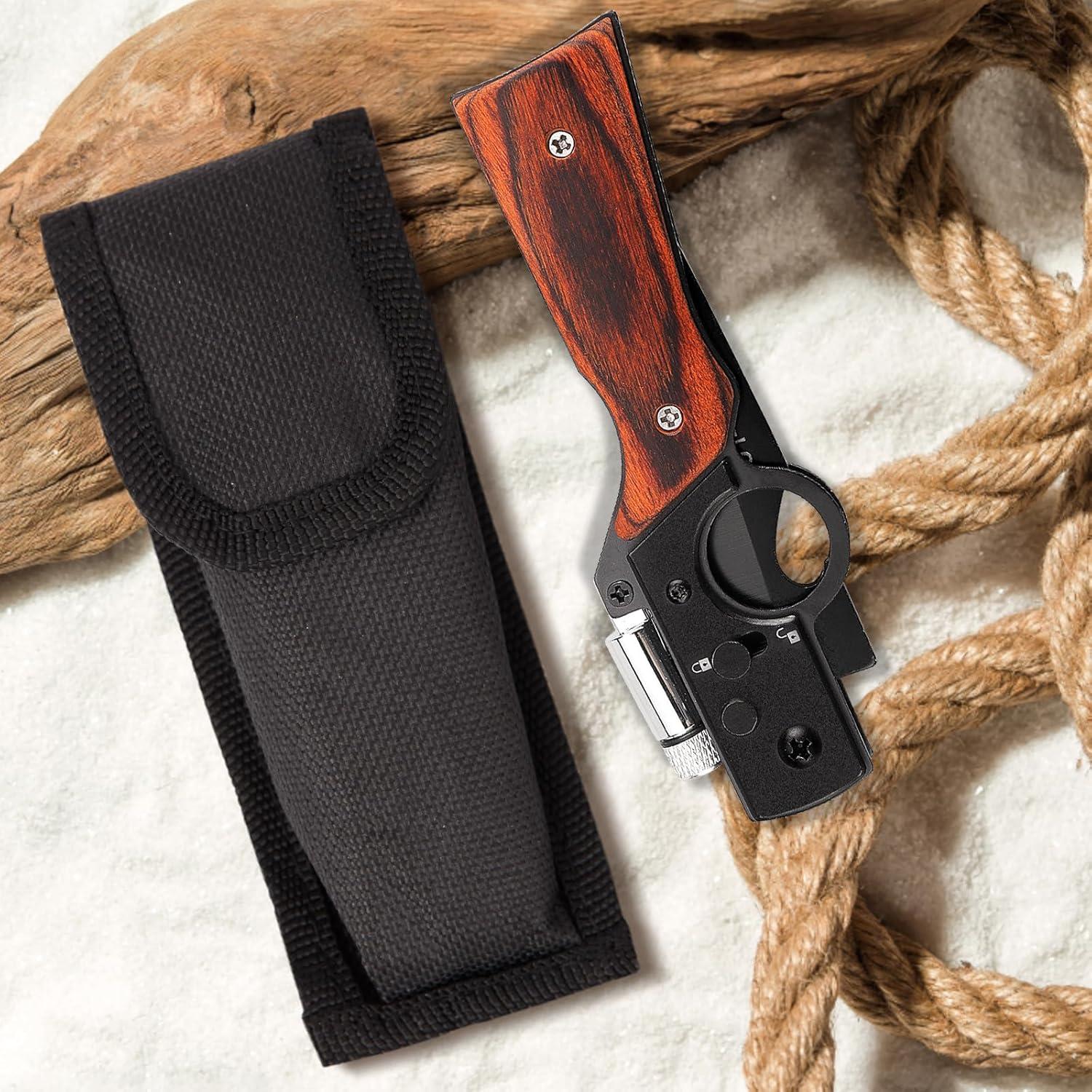 Cuchillo Plegable VESON-LON MK con Luz LED 9.4 cm Negro