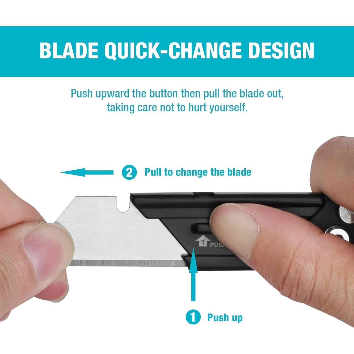 Cuchillo Utility Plegable DURATECH DT202010 con Clip y Bloqueo